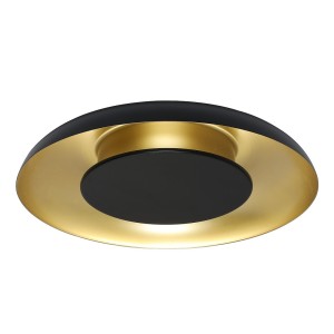 Lampa sufitowa Piattino Czarny Złoty 30W LED 3000K-4000k-6000K I ML1812