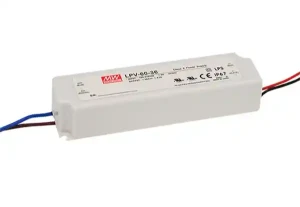 MEAN WELL LPV-60-24 Zasilacz impulsowy; LED; 60W; 24V; 2.5A; 90-264VAC; 127-370VDC; IP67 I  PS-LPV-60-24