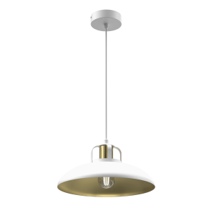 Lampa wisząca Felix 1xE27 Biały/Złoty I  MLP7704