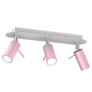 Lampa sufitowa Preston 3x mini GU10 Różowy/Biały I  MLP7628
