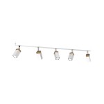 Lampa sufitowa SOLO SAWN WHITE / PATINATED WOOD 5x mini GU10 I  MLP7480