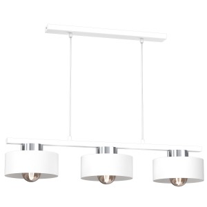 Lampa wisząca MARTI biały, chrom 3xE27 / 9844