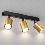 Lampa sufitowa Hudson 3xGU10 Czarno-Złoty  I  MLP0259