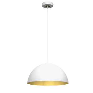 Lampa wisząca Beta 1xE27 35cm Biały/Złoty I MLP7897