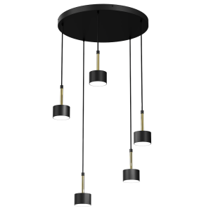 Lampa wisząca ARENA BLACK/GOLD 5xGX53 I MLP7763