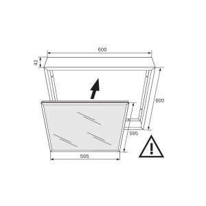 RAMKA 60x60 DO PANELU LED ALUMINIOWA I EKP9131