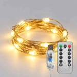 Lampki dekoracyjne MERY 10 LED USB Ciepłe 1m + Pilot I EKG2744