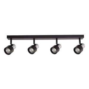 Lampa Sufitowa Cino 4xGU10 Czarny + Chrom I ML9951