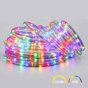 Wąż 200LED 10m 2200K + RGB 9 Trybów IP44 I EKSW2738