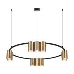 Lampa wisząca (koło) Genesis Czarny Złoty 10xGU10 I ML0375