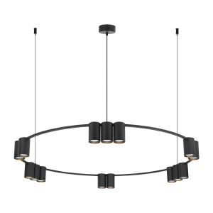 Lampa wisząca (koło) Genesis Czarny 15xGU10 I ML0376