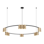 Lampa wisząca (koło) Genesis Czarny Złoty 15xGU10 I ML0378