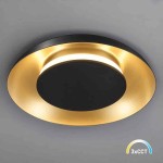Lampa sufitowa Piattino 15W LED CCT Czarno-złoty I ML2940