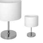 Lampka stołowa Casino Biały / Chrom 1xE27 I ML6375