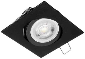 Oczko sufitowe kwadratowe ruchome IP20 Black I EKZ329