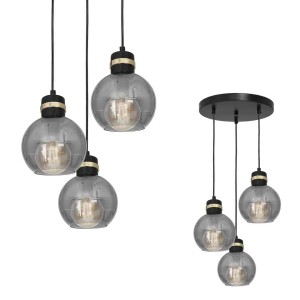 Lampa wisząca OMEGA BLACK/GOLD 3xE27 I MLP6533