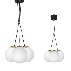 Lampa wisząca SPARTA BLACK / GOLD 3xE14 I MLP6499