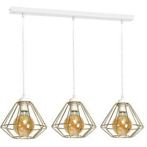 Lampa wisząca Lupo 3xE27 Biały/Złoty I MLP6267