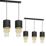 Lampa wisząca ALMERIA BLACK/GOLD 3xE27 I MLP64400