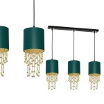 Lampa wisząca ALMERIA GREEN/GOLD 3xE27 I MLP64500