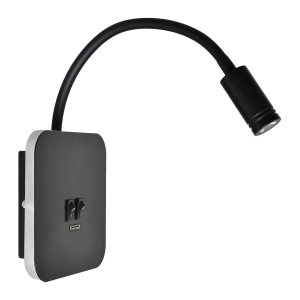 Lampka nocna BASE 8W+2W BLACK I ML6352
