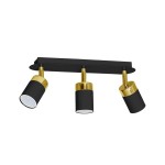 Lampa sufitowa JOKER BLACK/GOLD 3xGU10 I MLP6125