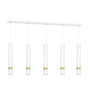 Lampa wisząca Joker 5xGU10 Biały/Złoty I MLP6122