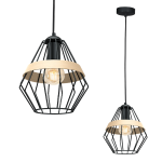 Lampa wisząca CLIFF BLACK 1xE27 I MLP5524