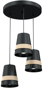 Lampa wisząca VENEZIA BLACK 3xE27