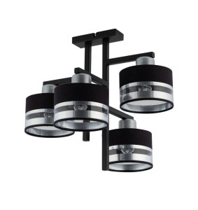 Plafon abażury czarno-srebrny PRO 4 32146