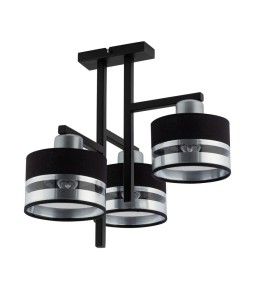 Plafon abażury czarno-srebrny PRO 3 32148