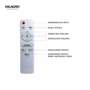 Plafon PALERMO 72W LED Ściemnialny+ Pilot