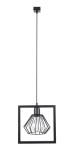 Lampa wisząca klosz diament czarna  SAGA 1 31614