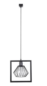 Lampa wisząca klosz diament czarna  SAGA 1 31614