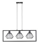 Lampa wisząca klosz diament czarna Sigma Lighting SAGA 3 31618