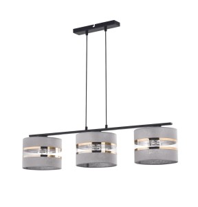 Lampa wisząca z abażurami szara SARA 3 32155