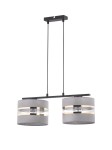 Lampa wisząca z abażurami szara  SARA 2 32156