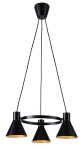 MORE LAMPA WISZĄCA 3X40W E27 CZARNY MATOWY 33-71156