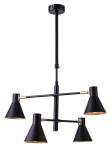 LESS LAMPA WISZĄCA 4X40W E14 CZARNY MATOWY 34-72689