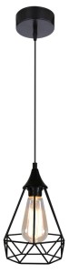 GRAF LAMPA WISZĄCA 1X60W E27 CZARNY 31-62888