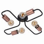 HERPE LAMPA SUFITOWA 4X60W E27 CZARNY 34-66923