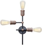 KIRIMU LAMPA SUFITOWA 3X60W E27 CZARNY 33-66893