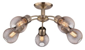 GLIVA LAMPA WISZĄCA 5X60W E27 PATYNA  (BEZ ŻARÓWEK) 35-56603