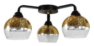 CROMINA GOLD LAMPA SUFITOWA 3X60W E27 CZARNY 98-57273
