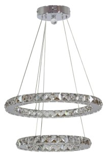 LORDS LAMPA WISZĄCA 42 OKRĄGŁY PODWÓJNY 24W LED CHROM 31-32515