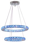 LORDS LAMPA WISZĄCA 40 OWALNY PODWÓJNY 27W LED RGB CHROM Z PILOTEM 32-63106