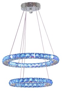 LORDS LAMPA WISZĄCA 40 OWALNY PODWÓJNY 27W LED RGB CHROM Z PILOTEM 32-63106