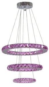 LORDS LAMPA WISZĄCA 50 OKRĄGŁY POTRÓJNY 48W LED RGB CHROM Z PILOTEM 33-63090