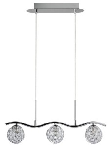 STARLET LAMPA WISZĄCA 3X40W G9 CHROM/TRANSPARENT 33-85743