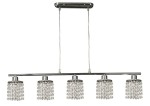 ROYAL LAMPA WISZĄCA 5X40W G9 CHROM+KRYSZTAŁKI 35-28115